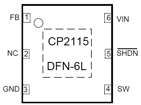 CP2115-DFN2X2纤细封装串联升压型WLED背光驱动